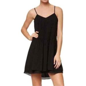 Sanctuary Black Pleated Flowy Mini Dress Size XL
